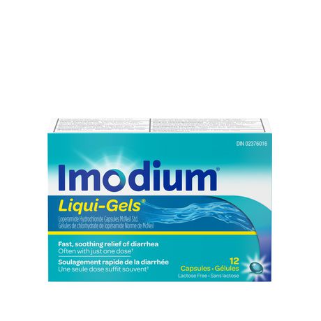 Imodium Liqui-Gels 12 Capsules