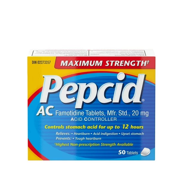 Pepcid AC Maximum Strength 20mg 50 Tablets