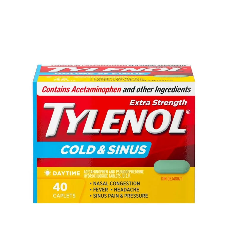Tylenol Extra Strength Cold and Sinus 40 Daytime Caplets