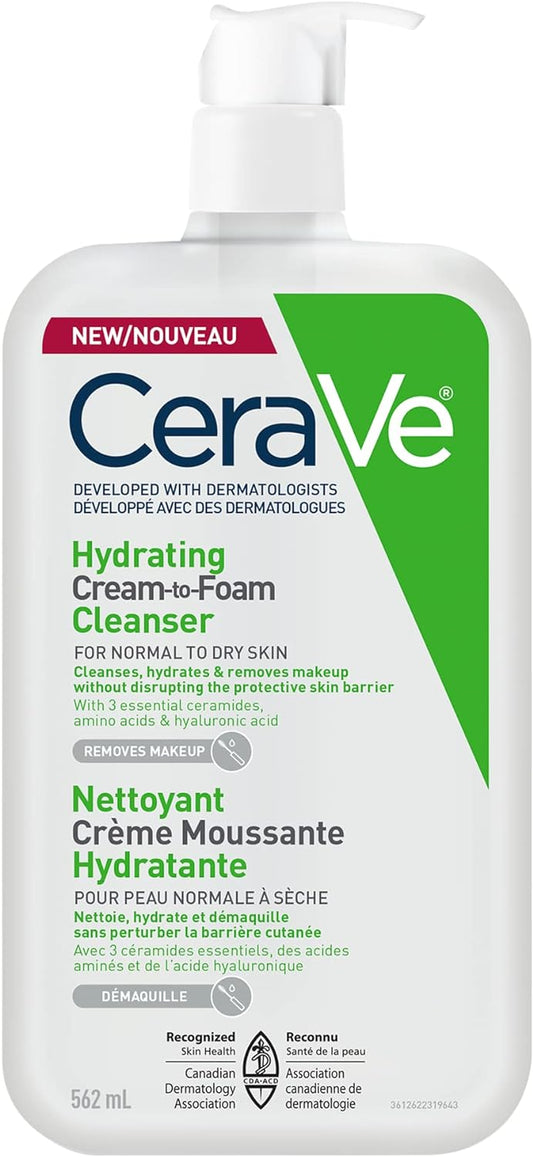 CeraVe Hydrating Cream-to-Foam Cleanser 562ml
