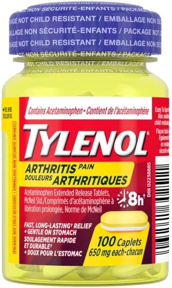 Tylenol Arthritis Pain 650mg 100 Caplets