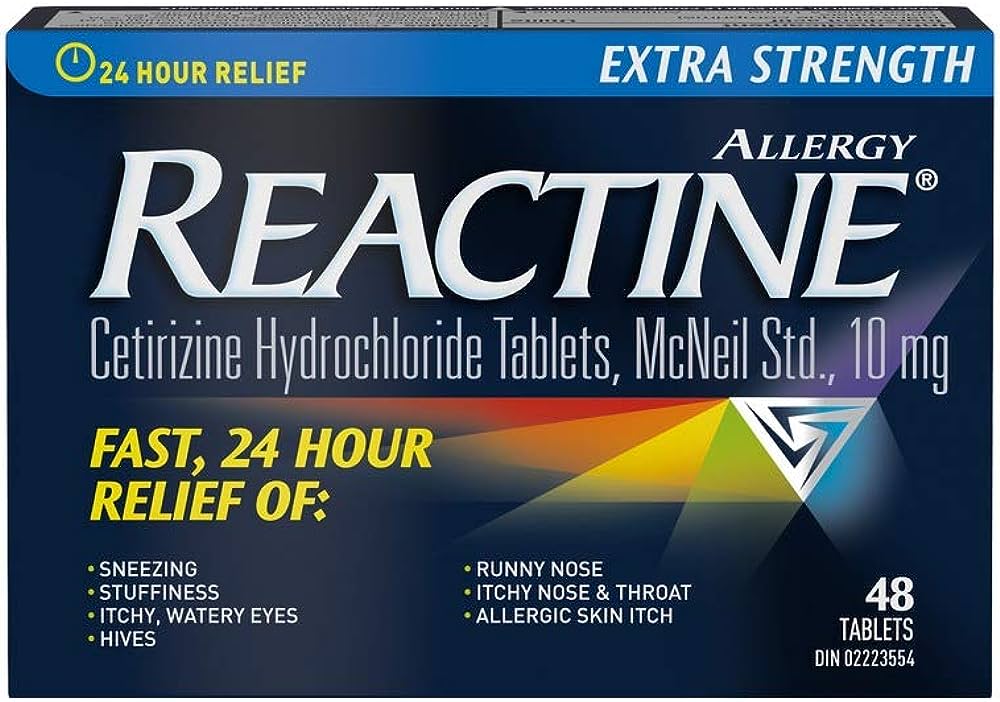 Reactine 10mg 48 Tablets