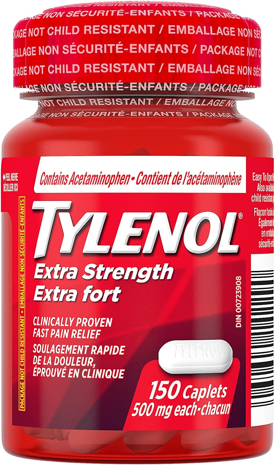 Tylenol Extra Strength 500mg 150 Caplets