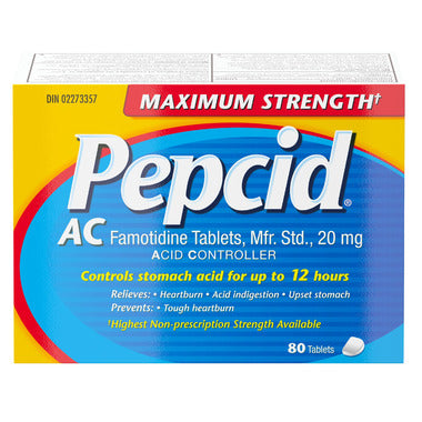 Pepcid AC 20MG Maximum Strength 80 Tablets