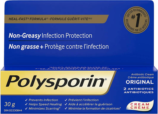 Polysporin Original Cream - 2 Antibiotics 30g