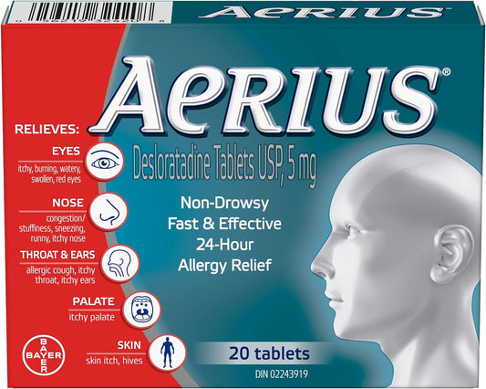 Aerius - Desloratadine 5mg 20 Tablets