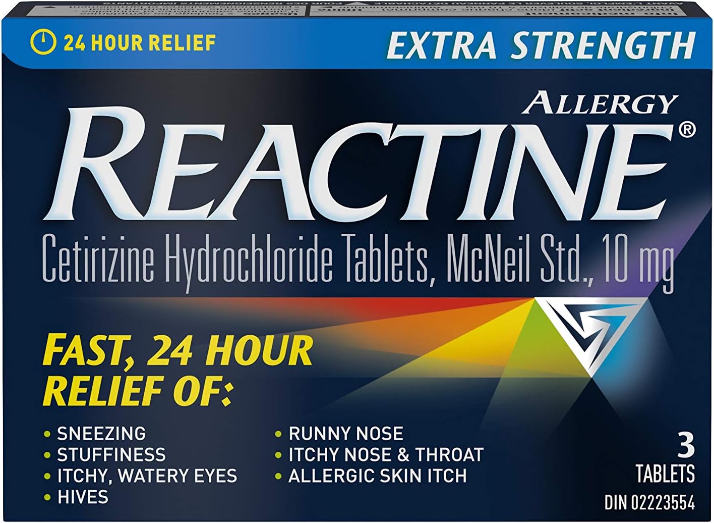 Reactine 10mg 3 Tablets