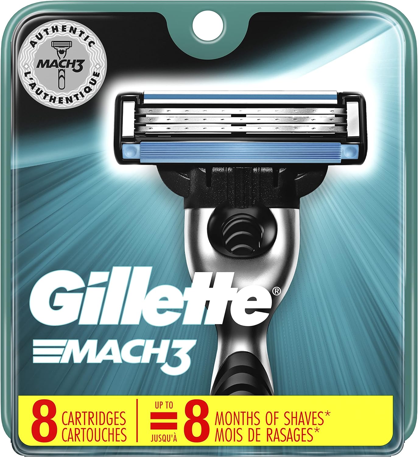 Gillette Mach 3 - 8 cartridges/blade refills