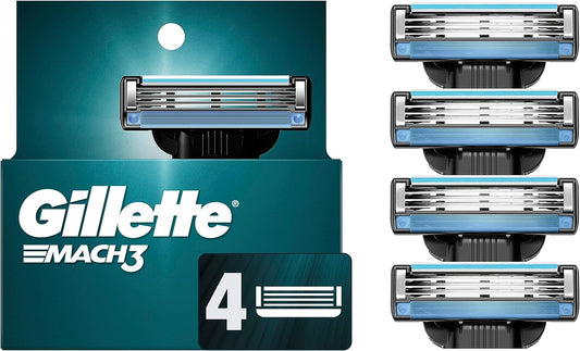 Gillette Mach 3 Razor - 4 Replacement Blades