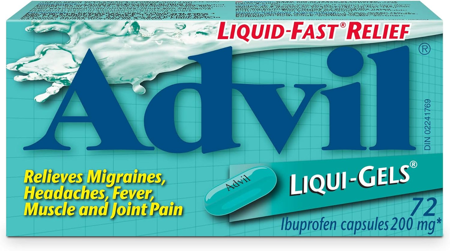 Advil Liqui-gels 200mg 72 Capsules