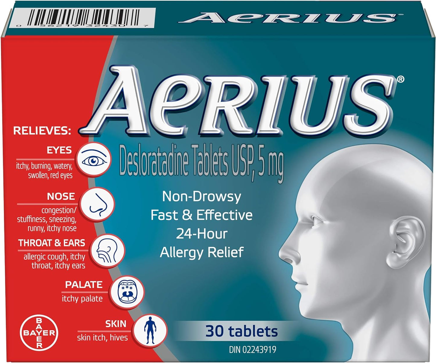 Aerius - Desloratadine 5mg 30 Tablets