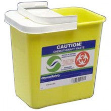 EA/1 STACKABLE SHARPS CONTAINERS SMALL, YELLOW, HORIZONTAL DROP LID, 1QT, 3.5INW X 7INH X 3.5IND