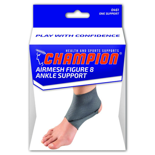 EA/1 AIRMESH FIGURE 8 ANKLE SUPPORT CHARCOAL-MEDIUM