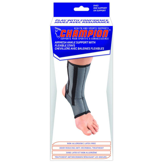 EA/1 ANKLE BRACE WITH SPIRAL STAYS CHARCOAL, MEDIUM