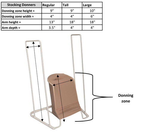 EA/1 TRUFORM STOCKING DONNER REGULAR HANDLE 13" FOOT WIDTH 4"
