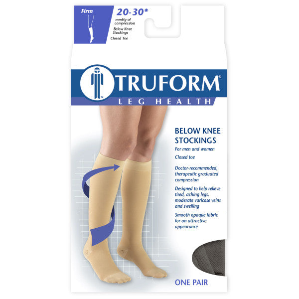 PR/1 TRUFORM 20-30 BELOW-KNEE BLACK MEDIUM