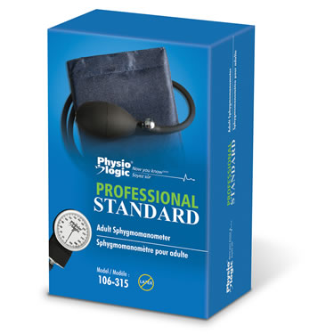 EA/1  PROFESSIONAL STANDARD ADULT SPHYGMOMANOMETER DARK BLUE COMES WITH CASE  (10-16IN)  (NON RETURNABLE)