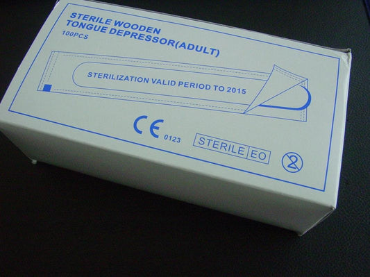 (CS10) BX/100 WOOD TONGUE DEPRESSOR, STERILE
