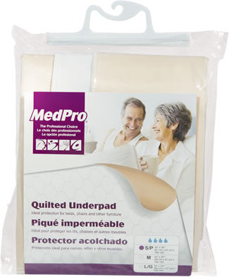 EA/1 REUSABLE UNDERPAD WHITE SML 24 X 36IN, MODERATE-HEAVY ABSORBENCY, QUILTED