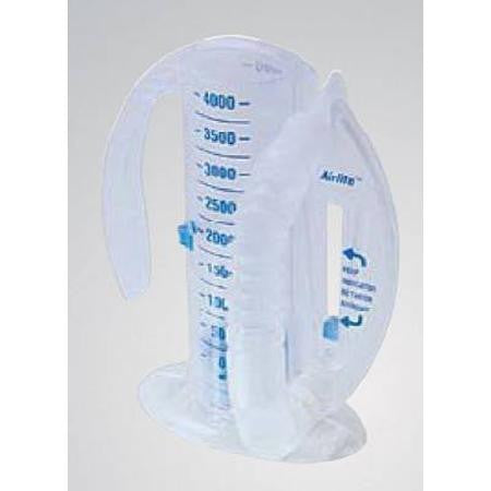 (CS12)  EA/1 AIRLIFE VOLUMETRIC INCENTIVE SPIROMETER W/ ONE-WAY VALVE 4000ml FLEXIBLE TUBING W/ MOUTHPIECE HOLDER