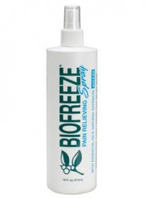EA/1 BIOFREEZE CRYOTHERAPY PAIN RELIEVING GEL SPRAY BOTTLE 4OZ DYE AND PARABEN FREE
