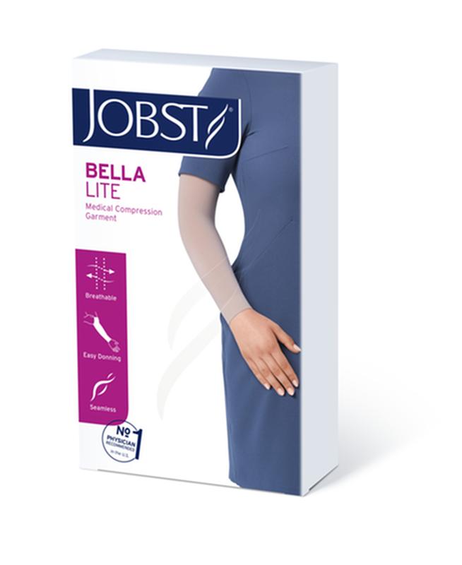 EA/1 JOBST BELLA LITE READY-TO-WEAR  ARM SLEEVE W/SIL DOT BAND, 20-30MMHG, SM, LONG, BEIGE