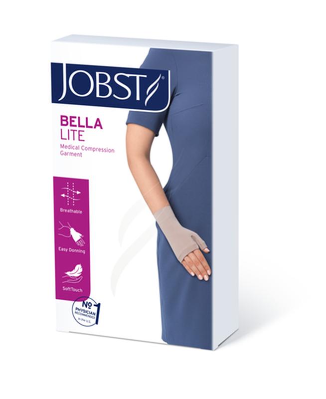 EA/1 JOBST BELLA LITE READY-TO-WEAR GAUNTLET, 20-30MMHG, LG, BLACK