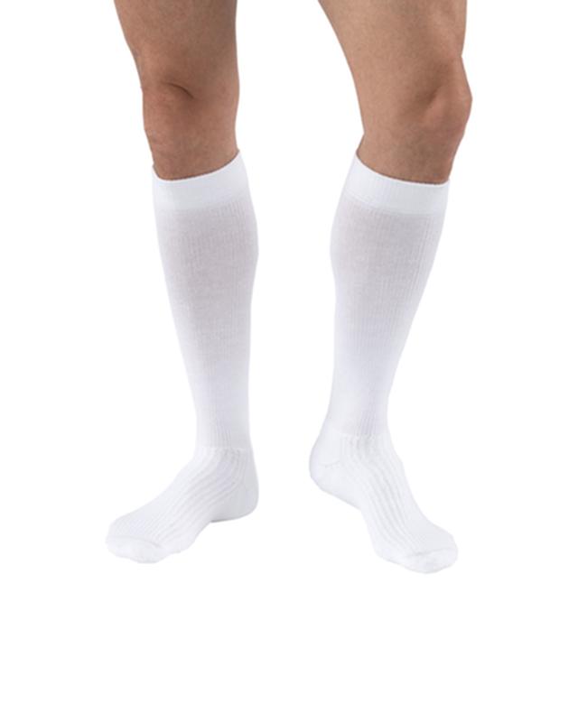 PR/1 JOBST ACTIVEWEAR UNISEX, KNEE HIGH, 20-30MMHG, MD, WHITE, CLOSED TOE