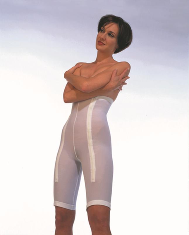 EA/1 PLASTIC SURGERY GIRDLE, FEMALE, MID THIGH, LG (29IN-30IN), WHITE