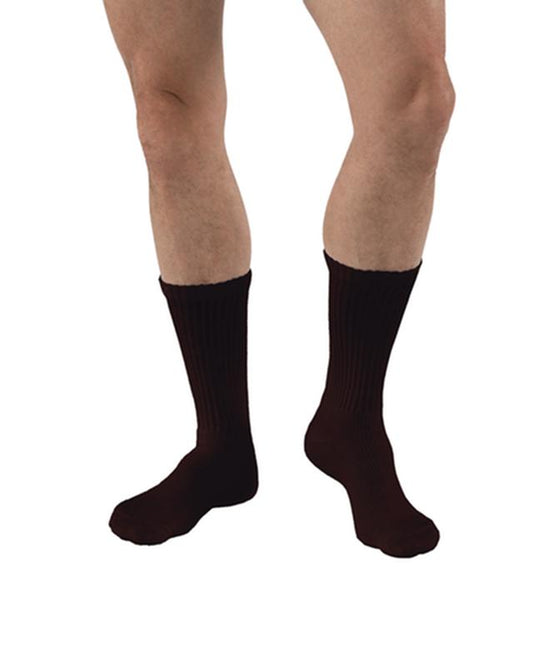 PR/1 JOBST SENSIFOOT DIABETIC SOCK, CREW, 8-15 MMHG, XL, BROWN, CLOSED TOE