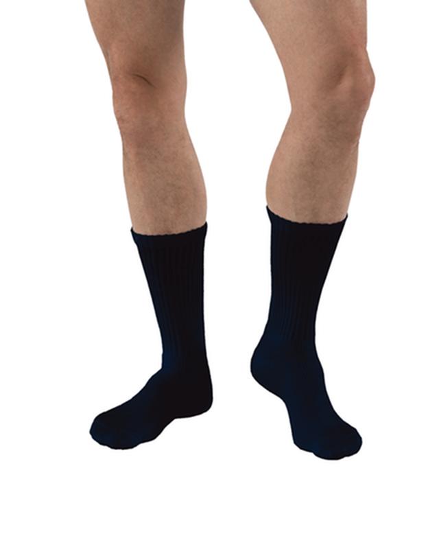 PR/1 JOBST SENSIFOOT DIABETIC SOCK, CREW, 8-15 MMHG, XL, NAVY, CLOSED TOE