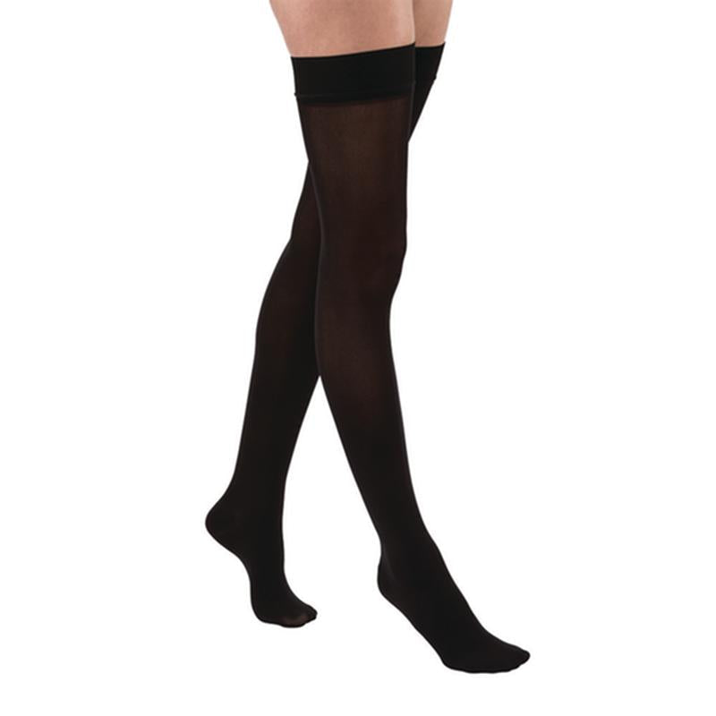 PR/1  JOBST MEDICAL LEG WEAR, UNISEX, THIGH HIGH, 20-30MMHG, XL, BLACK, CLOSED TOE