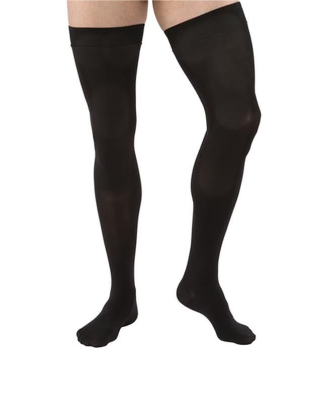 PR/1  JOBST MEDICAL LEG WEAR, UNISEX, THIGH HIGH, 30-40MMHG, MD, BLACK, CLOSED TOE