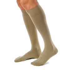 PR/1 JOBST MEDICAL LEG WEAR, MEN, KNEE HIGH, RIBBED, 30-40MMHG, MD LONG, NAVY, CLOSED TOE