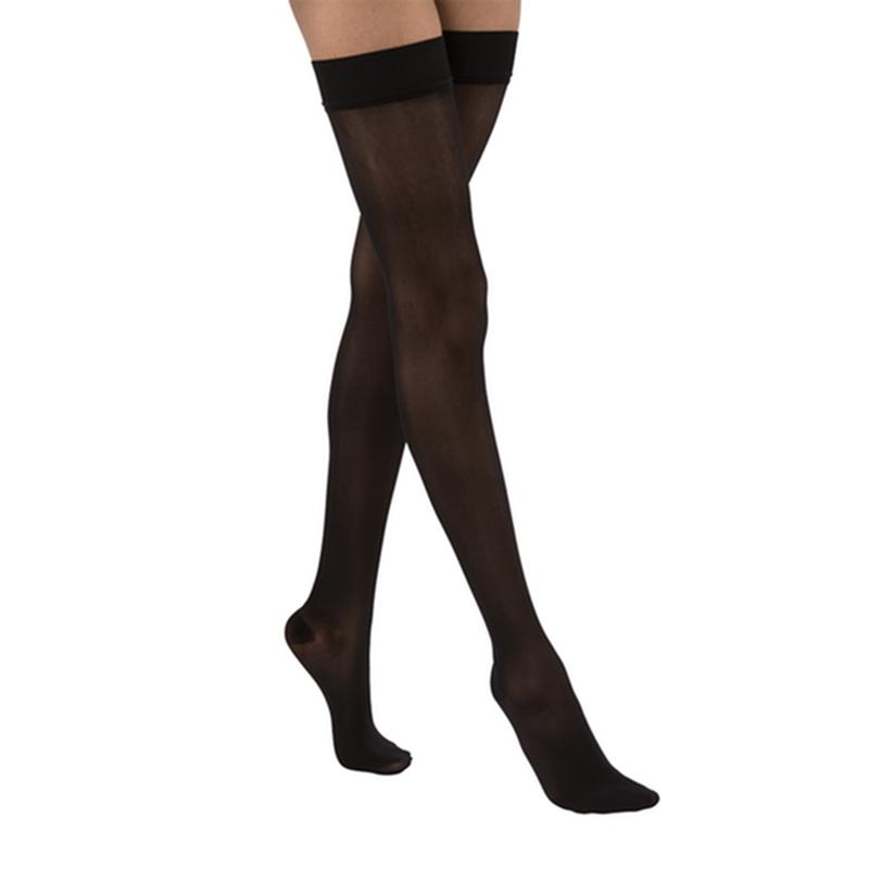 PR/1 JOBST ULTRASHEER, WOMEN, THIGH HIGH, 8-15MMHG, SM, CLASSIC BLACK, CLOSED TOE
