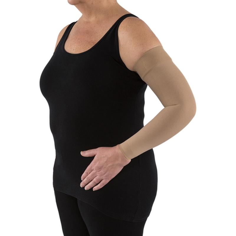 EA/1 JOBST BELLA STRONG READY-TO-WEAR ARMSLEEVE W/SIL BAND, 30-40MMHG, 9 REGULAR, NATURAL