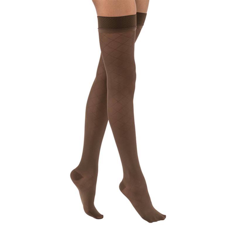 PR/1 JOBST ULTRASHEER WOMEN, THIGH HIGH, 15-20MMHG, MD, ESPRESSO, CLOSED TOE