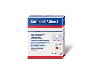 BX/10 CUTIMED SILTEC B FOAM DRESSING W/SUPER ABSORBERS AND SILICONE LAYER, ADH BORDER, 7.5CM X 7.5CM