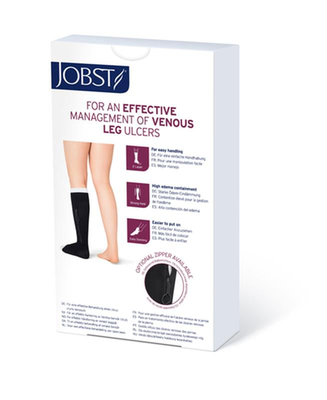 KT/1 JOBST ULCERCARE READY-TO-WEAR  4XL, NO ZIPPER, BLACK (INCL 1 STOCKING AND 2 LINERS)