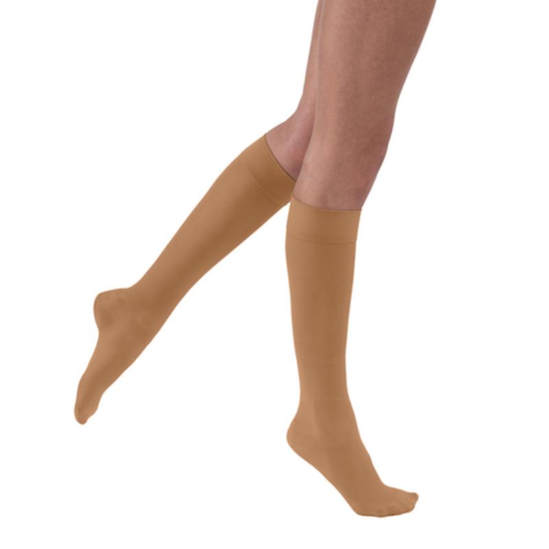 PR/1 JOBST ULTRASHEER WOMEN, KNEE HIGH, 15-20MMHG, XL, SUN BRONZE, CLOSED TOE