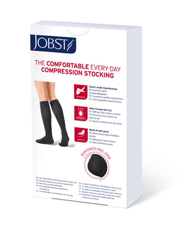 PR/1 JOBST OPAQUE WOMEN, KNEE HIGH, 15-20MMHG, LG, NATURAL, OPEN TOE
