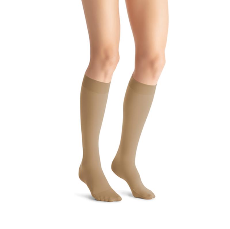 PR/1 JOBST OPAQUE WOMEN, KNEE HIGH PETITE, 15-20MMHG, XL, NATURAL, CLOSED TOE