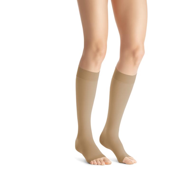 PR/1 JOBST OPAQUE WOMEN, KNEE HIGH PETITE, 15-20MMHG, XL, NATURAL, OPEN TOE