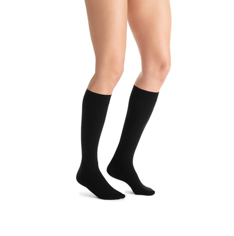 PR/1 JOBST SOFTFIT OPAQUE KNEE HIGH CLOSED TOE, SIZE L, 20-30MMHG, CLASSIC BLACK