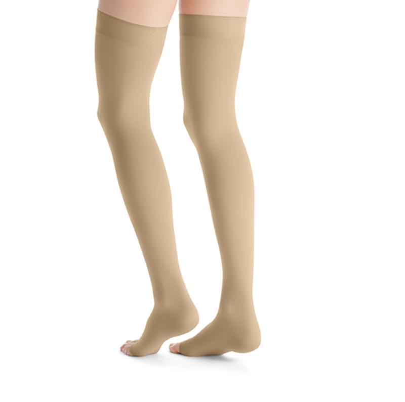 PR/1 JOBST OPAQUE WOMEN, THIGH HIGH W/SIL DOT BAND, 20-30MMHG, XL, NATURAL, OPEN TOE