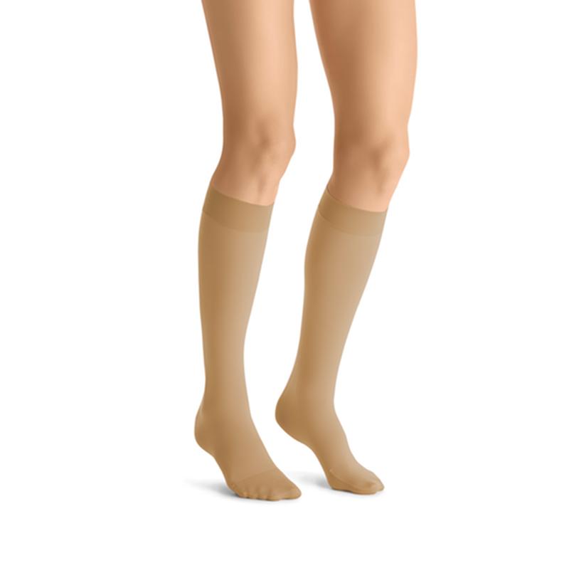 PR/1 JOBST ULTRASHEER WOMEN, KNEE HIGH, 30-40MMHG, XL, HONEY, CLOSED TOE