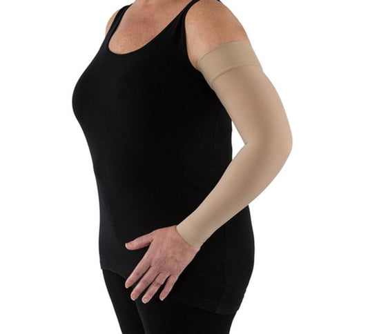 EA/1 JOBST BELLA LITE READY-TO-WEAR ARM SLEEVE W/SIL DOT BAND, 20-30MMHG, SM, REGULAR, BEIGE