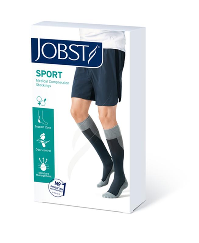 PR/1 JOBST SPORT STOCKING UNISEX, 15-20MMHG, SM, PINK/GREY , CLOSED TOE