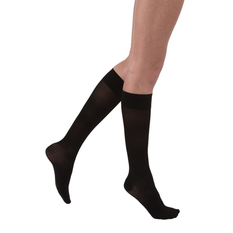 PR/1 JOBST ULTRASHEER WOMEN, KNEE HIGH PETITE, 15-20MMHG, MD, CLASSIC BLACK, CLOSED TOE