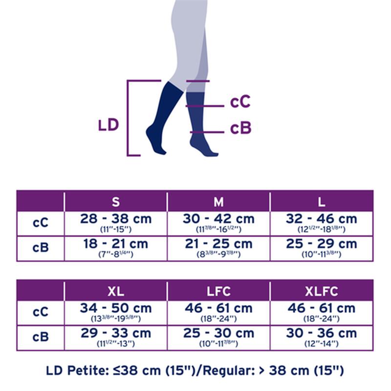 PR/1 JOBST ULTRASHEER WOMEN, KNEE HIGH PETITE, 15-20MMHG, XL, NATURAL, CLOSED TOE